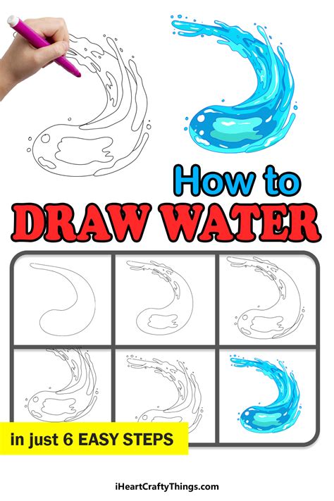 how to draw water easy|drawing water tutorial.